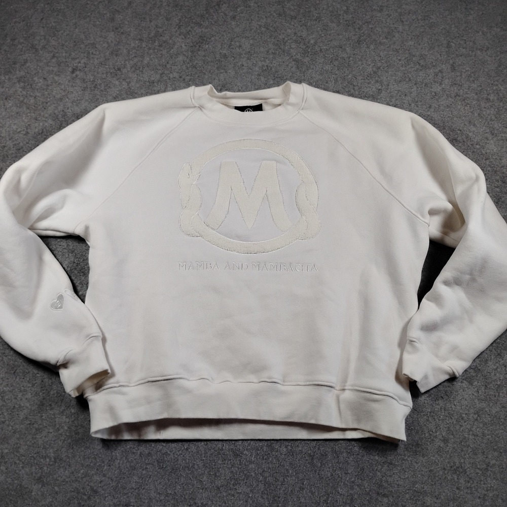 Mamba and Mambacita Crewneck‎ Sweatshirt Mens M White Kobe Bryant Gigi 2 8 24
